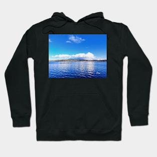 blue sky and fluffy clouds Hoodie